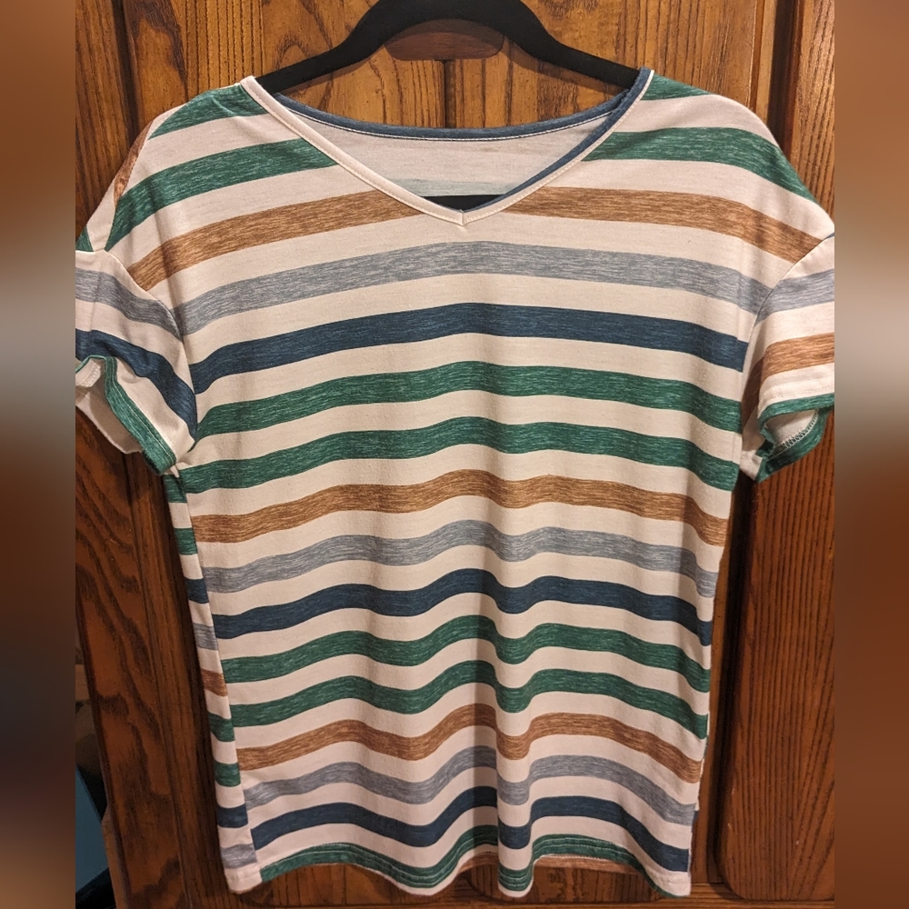 Striped short sleeved t-shirt